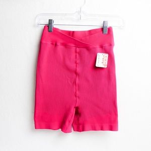 Free People pink shorts. High Rise Shorts,Medium .